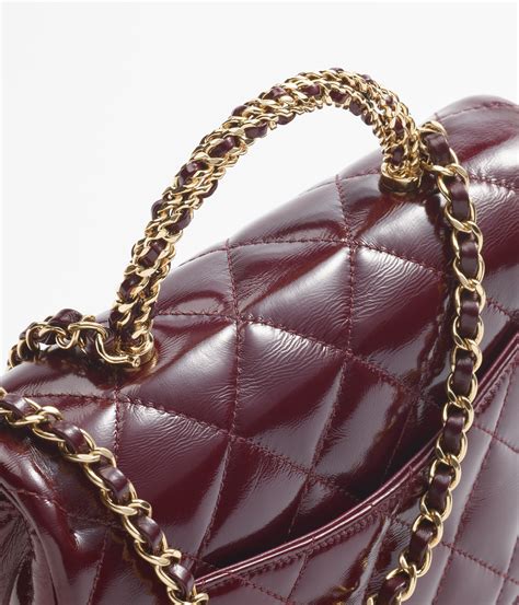 sac chanel pelle manico cavier|Mini flap bag with top handle, Shiny lambskin, strass & gold.